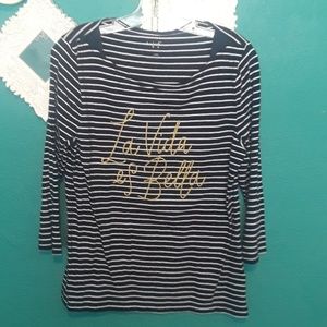 Navy nautical top